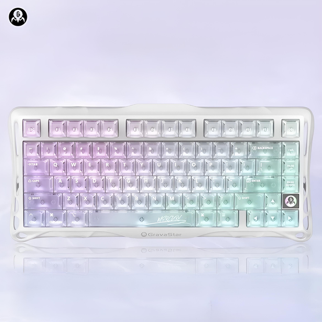 Клавіатура GRAVASTAR Mercury K1 Lite із комбінованим підключенням - Crystal Aurora - зображення 2
