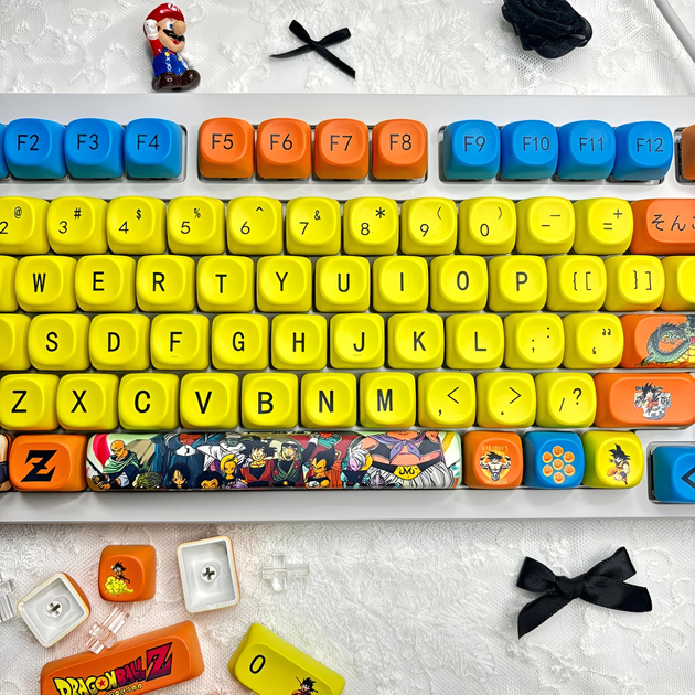 Набір кейкапів Dragon Ball Z: Goku Edition - PBT, MOA профіль, 108 клавіш - зображення 6