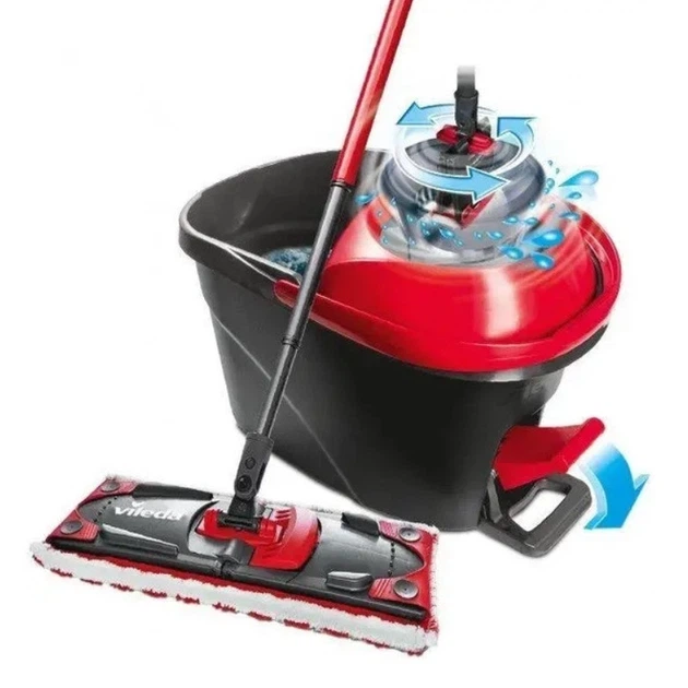 Набір для прибирання Vileda Ultramax Turbo 2в1 Microfibre 163425 – швабра + відро з віджимом, мікрофібра - зображення 3