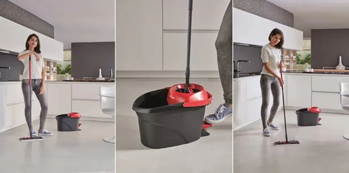 Набір для прибирання Vileda Ultramax Turbo 2в1 Microfibre 163425 – швабра + відро з віджимом, мікрофібра - зображення 7