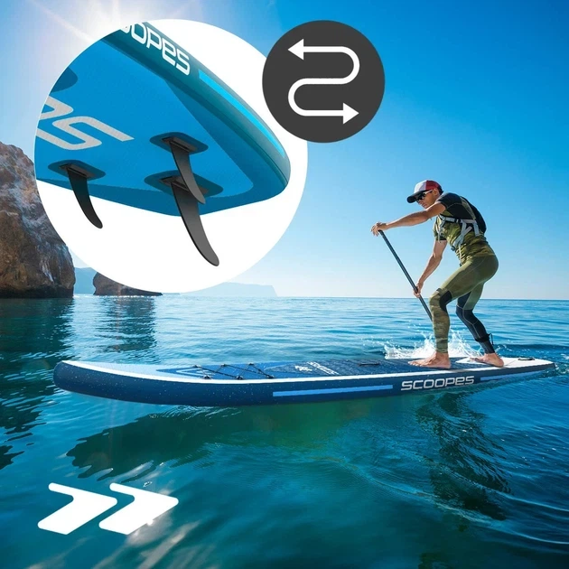 Надувная SUP доска Scoopes Velo 320 см 2в1 (SUP+каяк) с веслом, сиденьем, насосом и комплектом аксессуаров - изображение 7