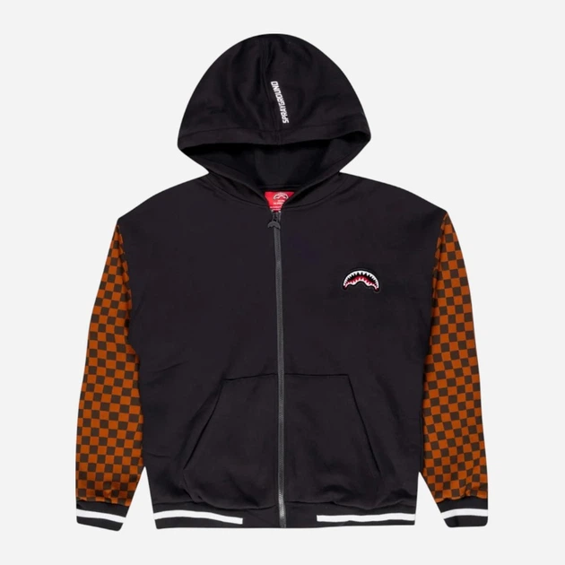 Толстовка на блискавці чоловіча Sprayground Tufting Shark Fullzip Sip SP647 L Чорна (800070332437) - зображення 4