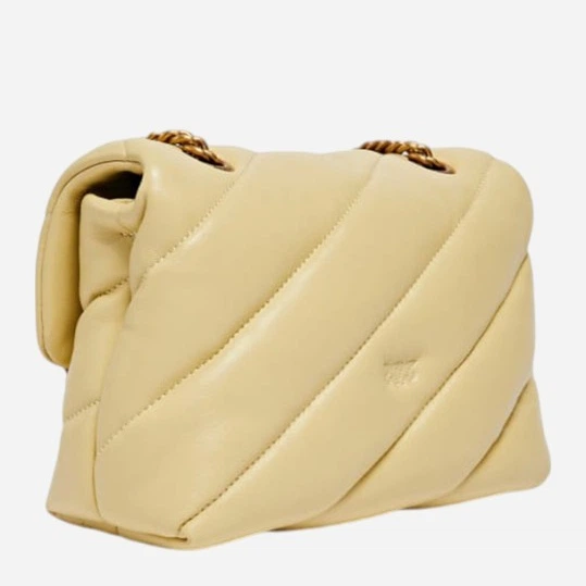 Сумка крос-боді жіноча з натуральної шкіри маленька Pinko Love Puff Mini 100039A0F2 C39Q Жовта (800070357053) - зображення 2
