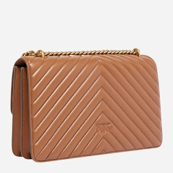 Torebka crossbody damska ze skóry naturalnej Pinko Love One 100941A0GK L17Q Brązowa (800070357039) - obraz 2