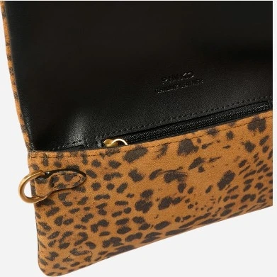 Torebka crossbody damska ze skóry naturalnej mała Pinko Click Soft Horizontal Mini 106023A32A M35Q Brązowa (800070357037) - obraz 4