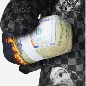 Plecak miejski Sprayground Sip N' Smoke Moneybear 910B8224NSZ Czarny (800070353667) - obraz 6