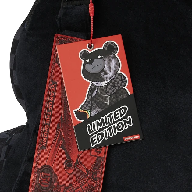 Plecak miejski Sprayground Sip N' Smoke Moneybear 910B8224NSZ Czarny (800070353667) - obraz 7
