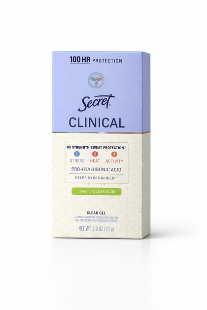 Гелевый антиперспирант Secret Clinical Clean Aloe Gel, 100-часовая защита от пота и запаха с алоэ, 73 г - изображение 2