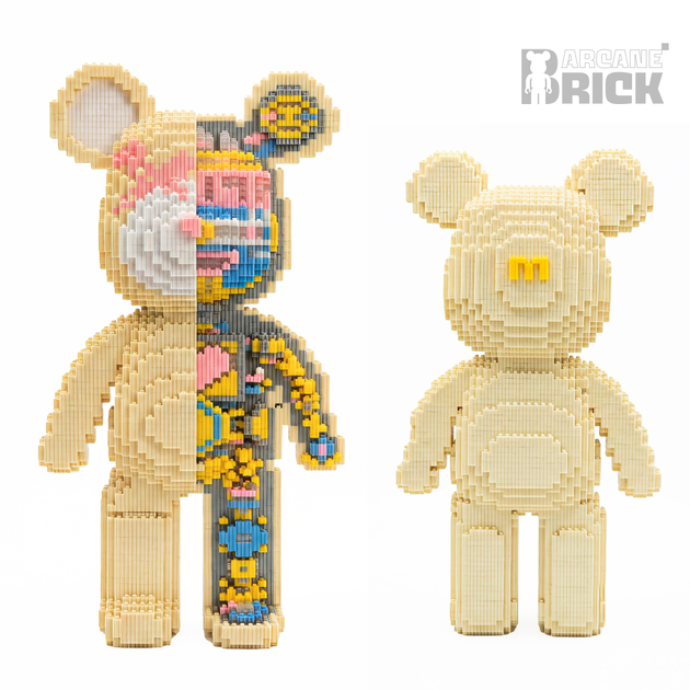 3D конструктор "Half Anatomy Bear" зборный блочный 3д медведь Magic Blocks для взрослых и детей колекционная фигурка bearbrick - изображение 2