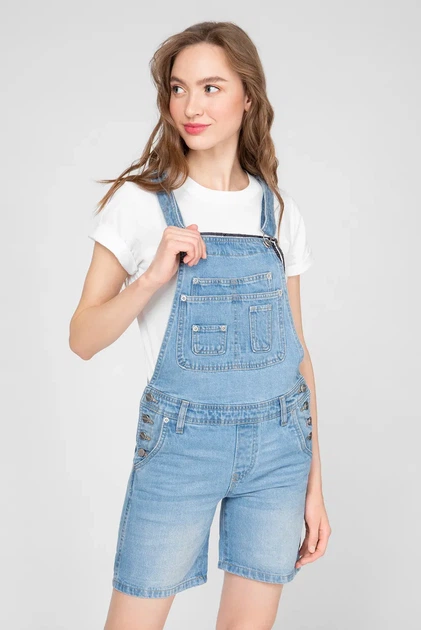 Жіночий блакитний джинсовий комбінезон ABBY FABBY Pepe Jeans XS PL230307 - Фото 1 Жіночий блакитний джинсовий комбінезон ABBY FABBY Pepe Jeans XS PL230307 - изображение 1