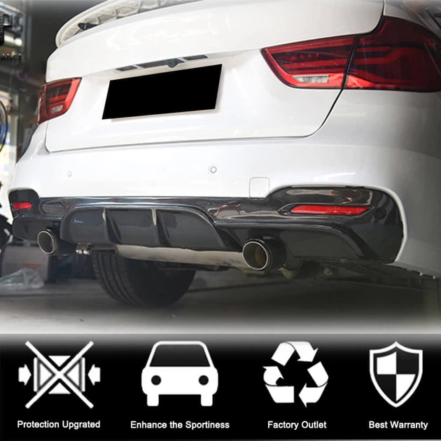 Диффузор заднего бампера V2 для M-Sport, Карбон для BMW 3 серия F34 2013–2020 гг - Фото 3 Диффузор заднего бампера V2 для M-Sport, Карбон для BMW 3 серия F34 2013–2020 гг - изображение 3