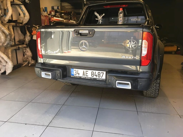 Задний диффузор (черный матовый) для Mercedes X class 2017-2020 гг - Фото 2 Задний диффузор (черный матовый) для Mercedes X class 2017-2020 гг - изображение 2