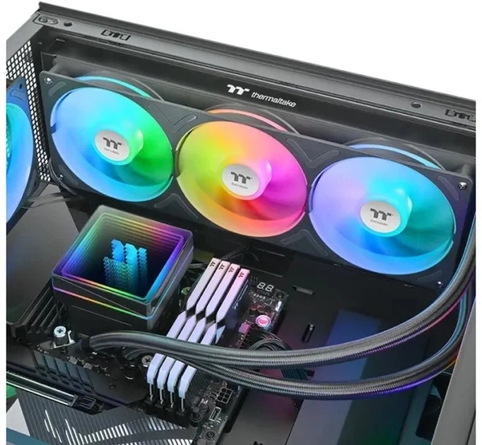 Chłodzenie wodne Thermaltake TH360 V3 ARGB Sync AIO Black (CL-W466-PL12SW-A) - Zdjęcie 5 Chłodzenie wodne Thermaltake TH360 V3 ARGB Sync AIO Black (CL-W466-PL12SW-A) - obraz 5