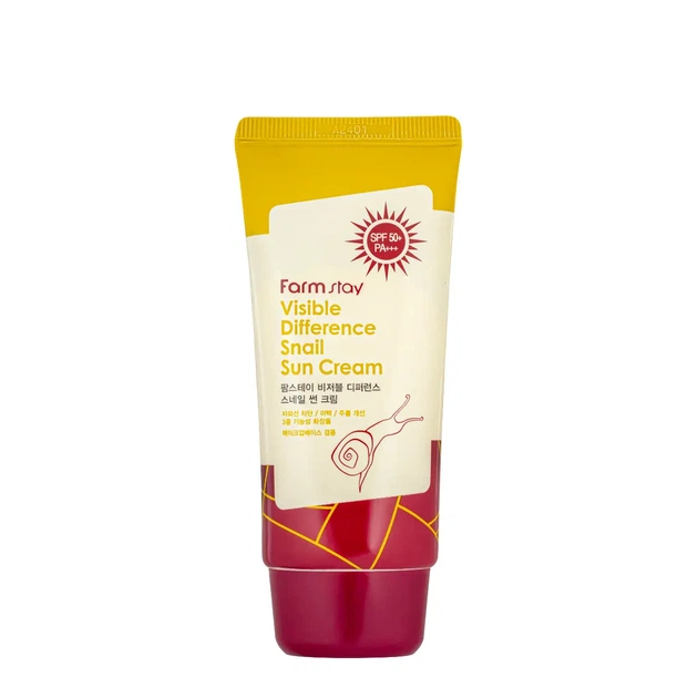 Солнцезащитный крем с муцином улитки Visible Difference Snail Sun Cream SPF50 PA+++ 70 мл - изображение 2