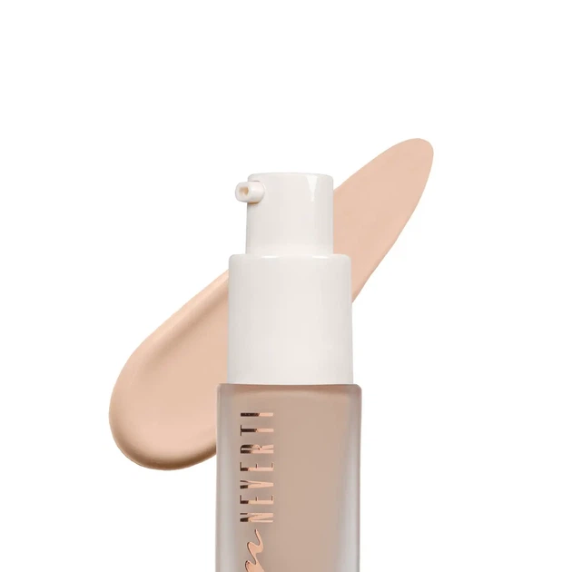 Тональная основа матирующая увлажняющая Neverti Natural Matte (NP302), 006 Almond Бежевая - изображение 2