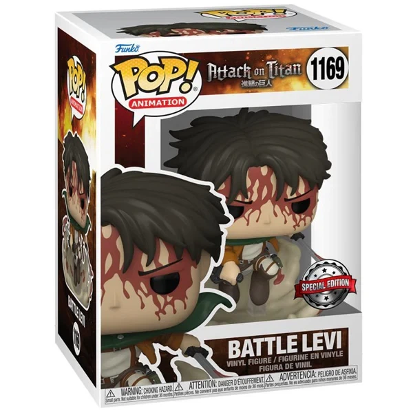Коллекционная фигурка Funko Pop! Леви Аккерман №1169 Атака титанов (Attack on Titan) Battle Ver. 10 см - Фото 4 Коллекционная фигурка Funko Pop! Леви Аккерман №1169 Атака титанов (Attack on Titan) Battle Ver. 10 см - изображение 4