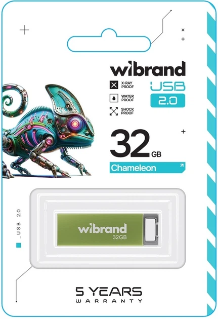 Флеш пам'ять 32GB Wibrand Chameleon Light Green (WI2.0/CH32U6LG) - Фото 2 Флеш пам'ять 32GB Wibrand Chameleon Light Green (WI2.0/CH32U6LG) - изображение 2