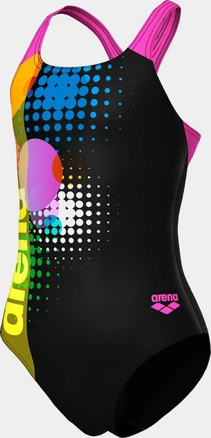 Купальник слитный для девушек Arena DOTS SWIMSUIT SWIM PRO BACK черный, розовый Детский 140 см - Фото 6 Купальник слитный для девушек Arena DOTS SWIMSUIT SWIM PRO BACK черный, розовый Детский 140 см - изображение 6