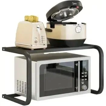 Полочка для микроволновки 53х32х32см, настольная, с антикоррозионной краской, черная - изображение 4