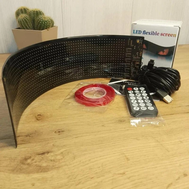 Світлодіодна стрічка для авто LED EYES 16×64 RGB 92×374 мм з Bluetooth керуванням - зображення 4