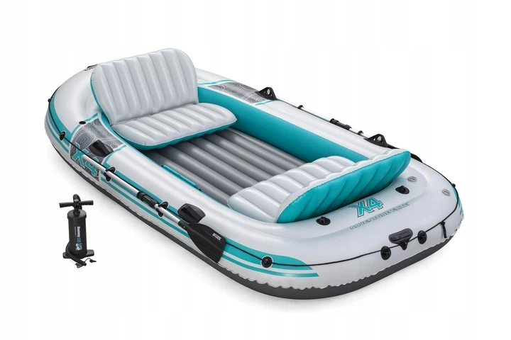 Човен надувний Bestway Hydro-Force Adventure Elite X4 315 х 165 см, блакитно-сірий - изображение 2