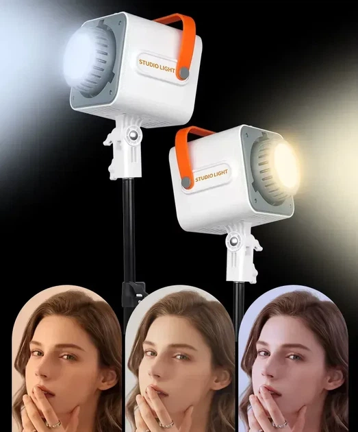 Профессиональный студийный свет прожектор 150Вт LED Bi-Color 2800-6500К с пультом SL-150 Pro - изображение 3