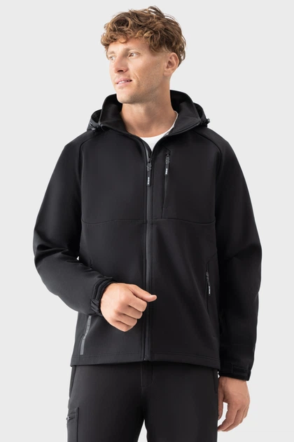 Вітровка AVECS чорна з матеріалу Softshell з системою утягування 50559/1 XL - Фото 1 Вітровка AVECS чорна з матеріалу Softshell з системою утягування 50559/1 XL - изображение 1