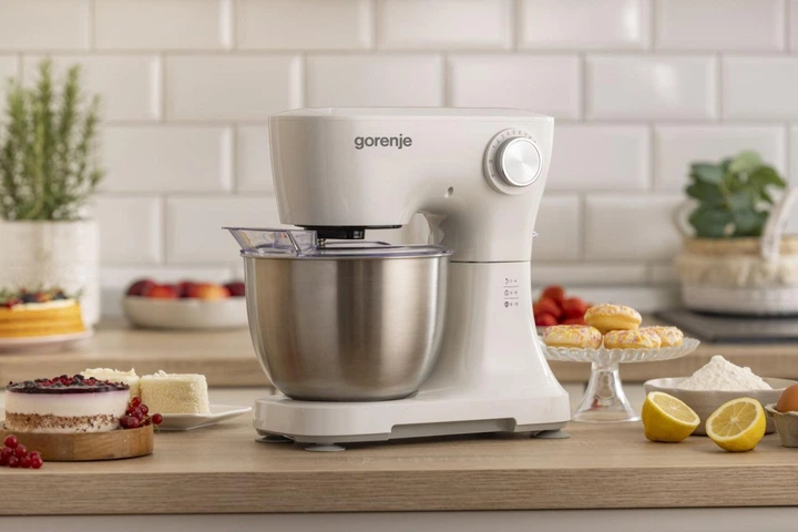 Кухонна машина Gorenje 800Вт, чаша-метал, корпус-пластик, насадок-3, білий - зображення 9