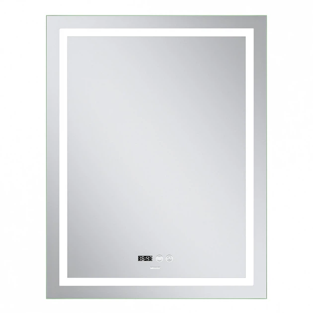 Дзеркало Mixxus Premium FLASH MR21-60x80 з Led Touch, Anti-fog, димером, регулятором яскравості, годинником (MP6617) - Фото 5 Дзеркало Mixxus Premium FLASH MR21-60x80 з Led Touch, Anti-fog, димером, регулятором яскравості, годинником (MP6617) - изображение 5