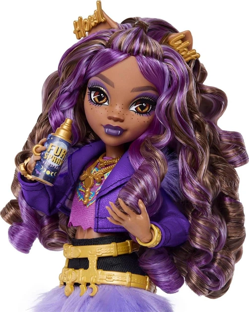 Лялька Монстер Хай Клодін Вульф Monster High Clawdeen Wolf Doll G3 Purple Moto Mattel - Фото 3 Лялька Монстер Хай Клодін Вульф Monster High Clawdeen Wolf Doll G3 Purple Moto Mattel - зображення 3