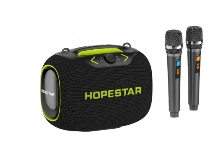 Бездротова Bluetooth-колонка HOPESTAR PARTYBOX, 120 ВТ із двома мікрофонами - зображення 8