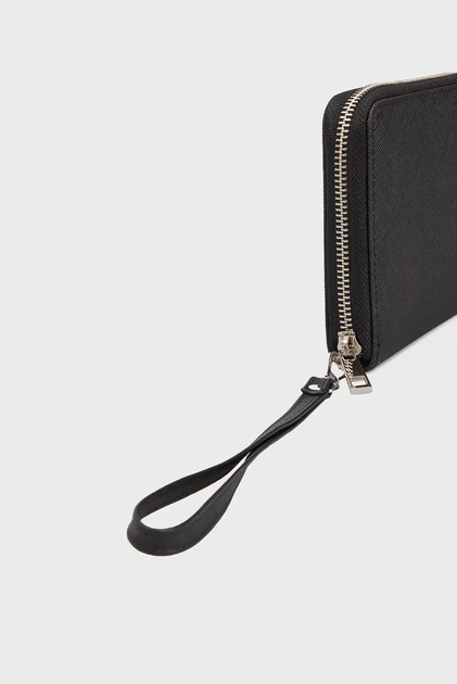 Чоловічий чорний шкіряний гаманець DREW CLUTCH Bikkembergs OS BKMA01098M - Фото 2 Чоловічий чорний шкіряний гаманець DREW CLUTCH Bikkembergs OS BKMA01098M - изображение 2