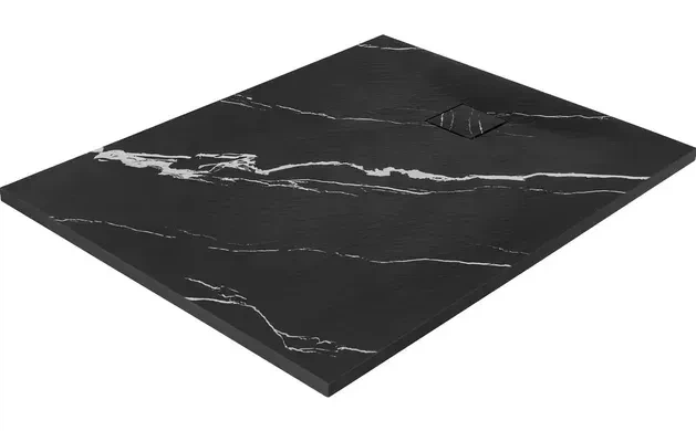 Душовий піддон REA MAGNUM 90x120 CARRARA BLACK - изображение 4