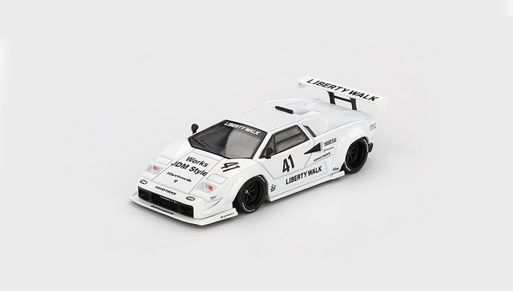 Машинка Premium MINI GT Lamborghini Countach LB-WORKS 1:64 MGT00966-CH White - изображение 2