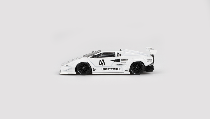 Машинка Premium MINI GT Lamborghini Countach LB-WORKS 1:64 MGT00966-CH White - изображение 4