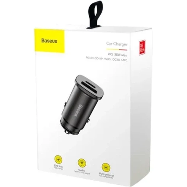 АЗП Baseus PPS Car Charger(30W PD3.0 QC4.0+ SCP ) Black CCALL-AS01 - Фото 4 АЗП Baseus PPS Car Charger(30W PD3.0 QC4.0+ SCP ) Black CCALL-AS01 - изображение 4