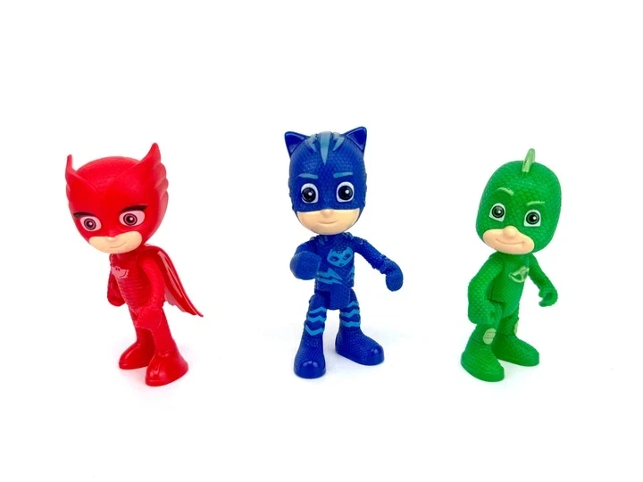 Игровой Набор PJ Masks Маска Геко зеленая ( светящаяся глаза) + 3 Фигурки Героев " Герои в масках" - изображение 4