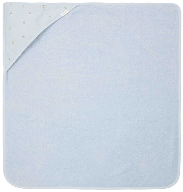 Рушник дитячий Little Dutch Blue з капюшоном 75x75 см (8720986879644) - зображення 3