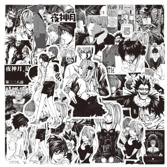 Набор виниловых наклеек Тетрадь Смерти / Death Note - 10 шт. Наклейки для ноутбука, телефона и творчества - Фото 2 Набор виниловых наклеек Тетрадь Смерти / Death Note - 10 шт. Наклейки для ноутбука, телефона и творчества - изображение 2