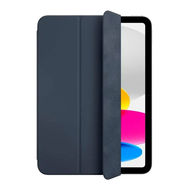 Чехол Smart Case для iPad Mini 2024 6 2021 защитный аксессуар из экокожи с функцией подставки темно-синий - изображение 6
