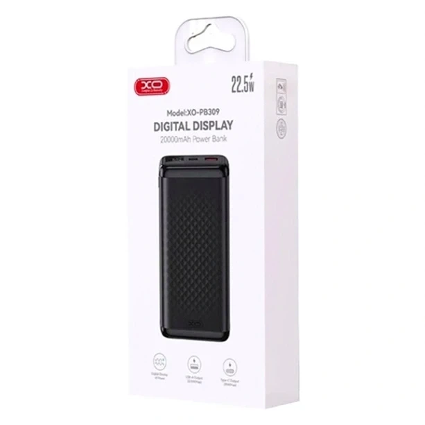 Повербанк XO PB309 20000mAh зі швидкою зарядкою 22.5W для смартфонів та пристроїв з USB Type-C - Фото 5 Повербанк XO PB309 20000mAh зі швидкою зарядкою 22.5W для смартфонів та пристроїв з USB Type-C - зображення 5