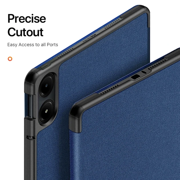 Чехол Dux Ducis Domo для Xiaomi Redmi Pad SE 11 дюймов защитный чехол-книжка с функцией подставки синего цвета - Фото 6 Чехол Dux Ducis Domo для Xiaomi Redmi Pad SE 11 дюймов защитный чехол-книжка с функцией подставки синего цвета - изображение 6