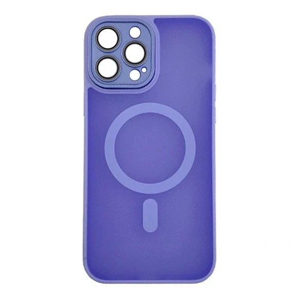 Чехол TPU PC Magnetic Matte для iPhone 13 Pro Max с MagSafe защита камеры фиолетовый - Фото 3 Чехол TPU PC Magnetic Matte для iPhone 13 Pro Max с MagSafe защита камеры фиолетовый - зображення 3