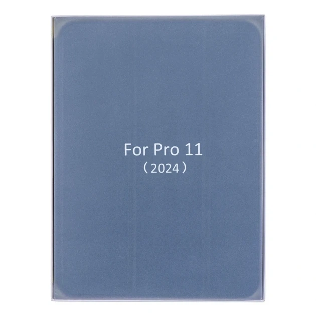 Чохол Smart Case для iPad Pro 11 дюймів 2024 чохол-книжка з TPU та шкірозамінника темно-синій для захисту та зручності використання - зображення 3