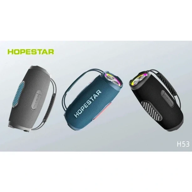 Портативная Bluetooth колонка 35 Вт 4400 мАч USB AUX IPX6 черный Hopestar H53 - изображение 6