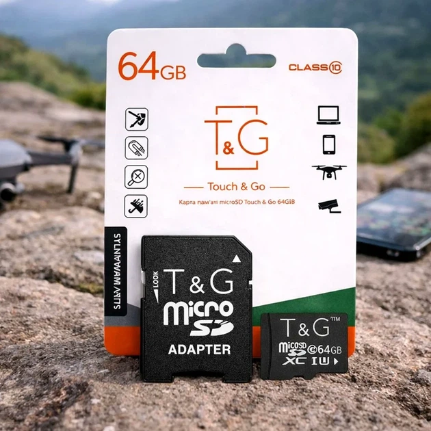 Карта памяти T&G MicroSDXC 64GB UHS-1 для смартфонов и камер высокая скорость записи и чтения 100 МБс - Фото 4 Карта памяти T&G MicroSDXC 64GB UHS-1 для смартфонов и камер высокая скорость записи и чтения 100 МБс - изображение 4