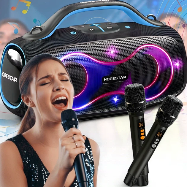 Портативна Bluetooth колонка 400 Вт 6 9 кг з RGB підсвічуванням для вечірок Hopestar Party 168 чорна - зображення 5