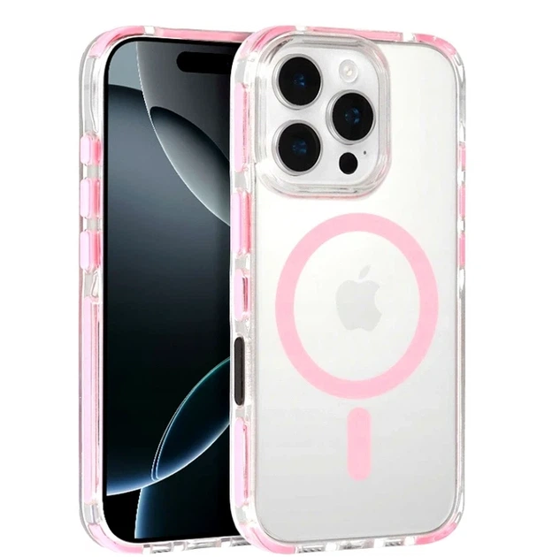 Чехол TPU+PC LanyardCase с MagSafe для iPhone 15 защитный розовый с удобной лямкой - Фото 4 Чехол TPU+PC LanyardCase с MagSafe для iPhone 15 защитный розовый с удобной лямкой - зображення 4