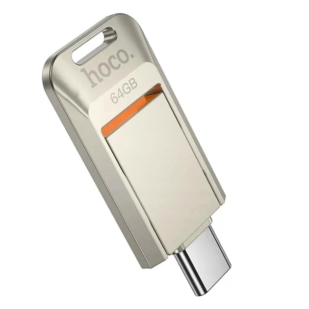 Флеш-накопитель USB 3.0 Type-C 64GB металл Hoco UD17 для хранения данных - Фото 1 Флеш-накопитель USB 3.0 Type-C 64GB металл Hoco UD17 для хранения данных - изображение 1