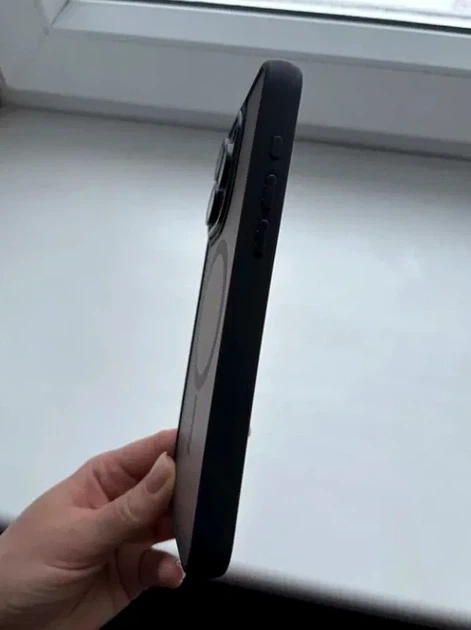 Чохол TPU PC Magnetic Matte для iPhone 14 Pro з MagSafe захист камери чорний - Фото 6 Чохол TPU PC Magnetic Matte для iPhone 14 Pro з MagSafe захист камери чорний - зображення 6